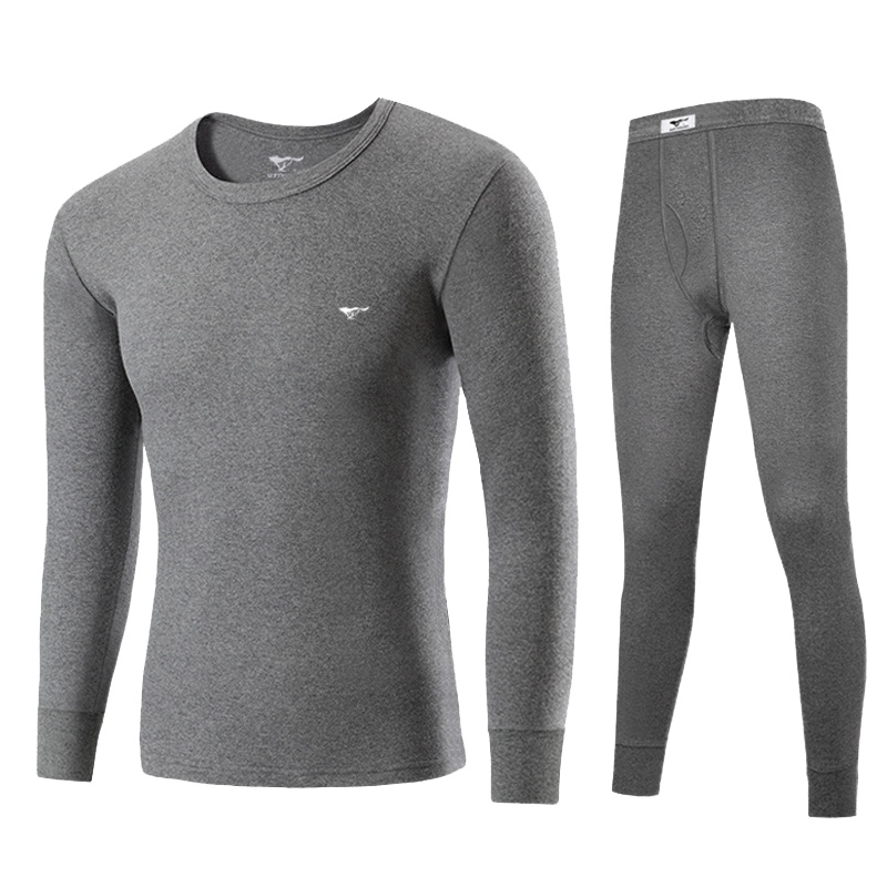 七匹狼(SEPTWOLVES) 线衣穿紧身秋衣男士内衣纯棉上身中年成套上衣保暖套装薄款