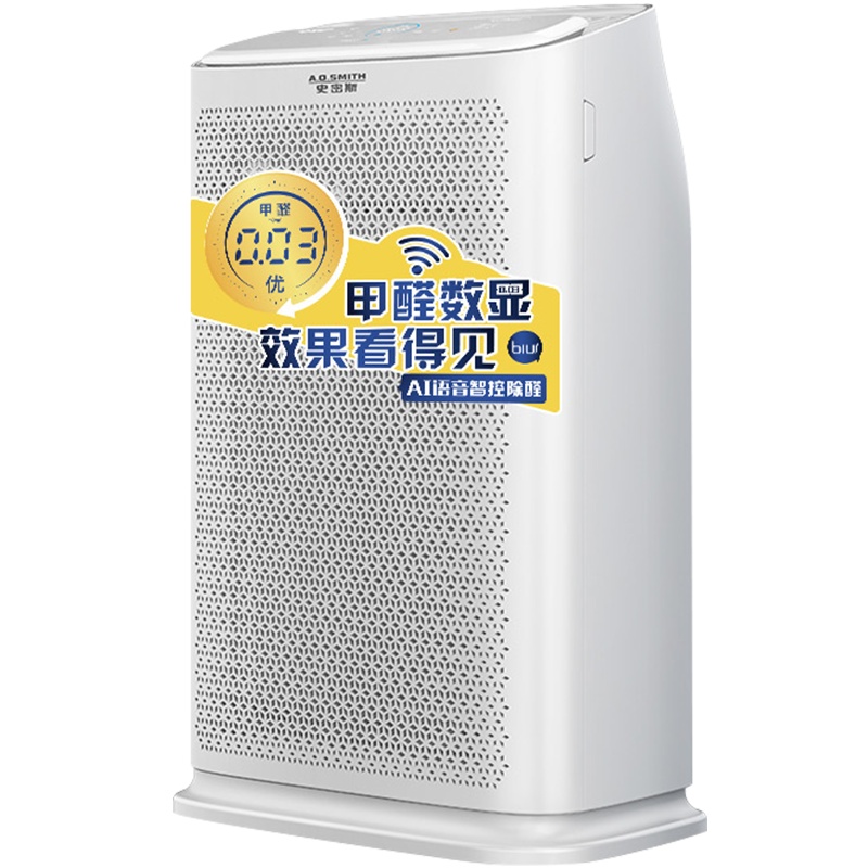 AO史密斯(A.O.Smith)家用智控除甲醛雾霾PM2.5二手烟 数显除细菌空气净化器400C-FT