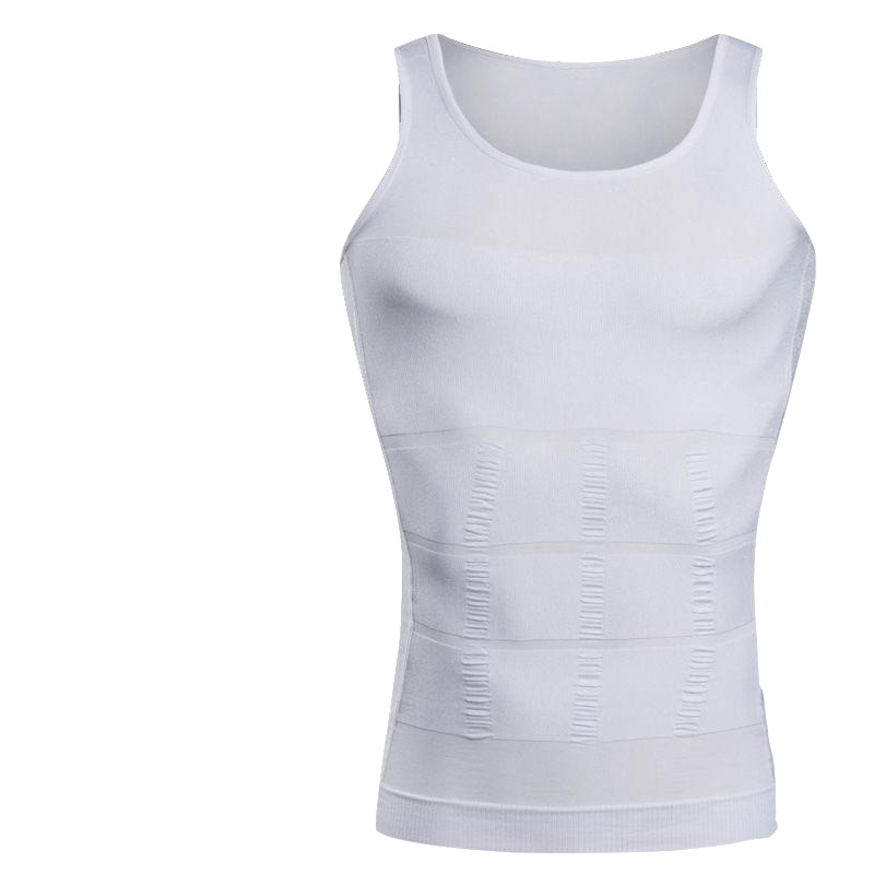 [运动健身男士塑身衣] 收腹束腰带束胸背心显瘦束身衣四季减啤酒肚无袖两件套涤纶臻依缘