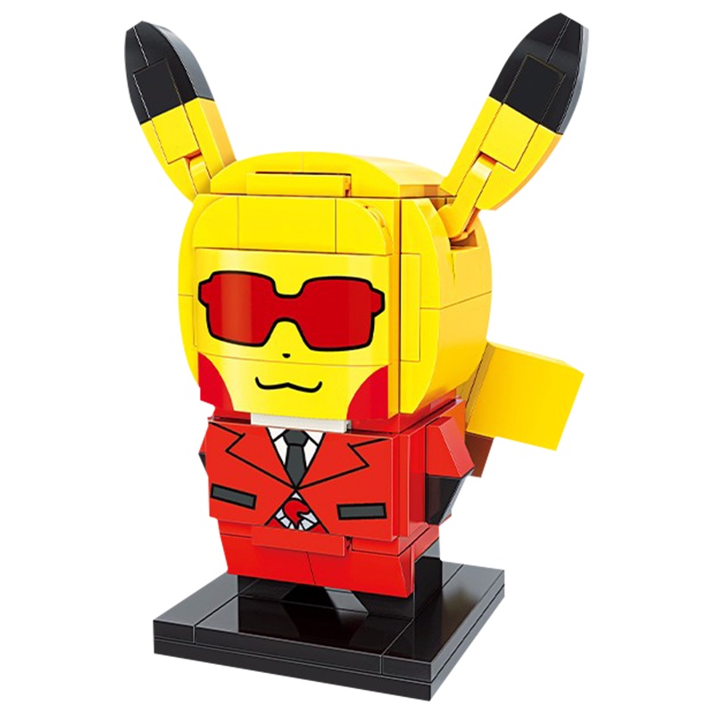 keeppley启蒙积木皮卡丘拼装积木益智玩具宝可梦比卡丘儿童男孩女孩组装公仔人偶