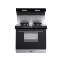 火星人(marssenger)JJZY-F50BC01 (玻璃台面) 集成灶 曲面拢烟抽油烟机燃气灶 蒸烤一体机 液化气