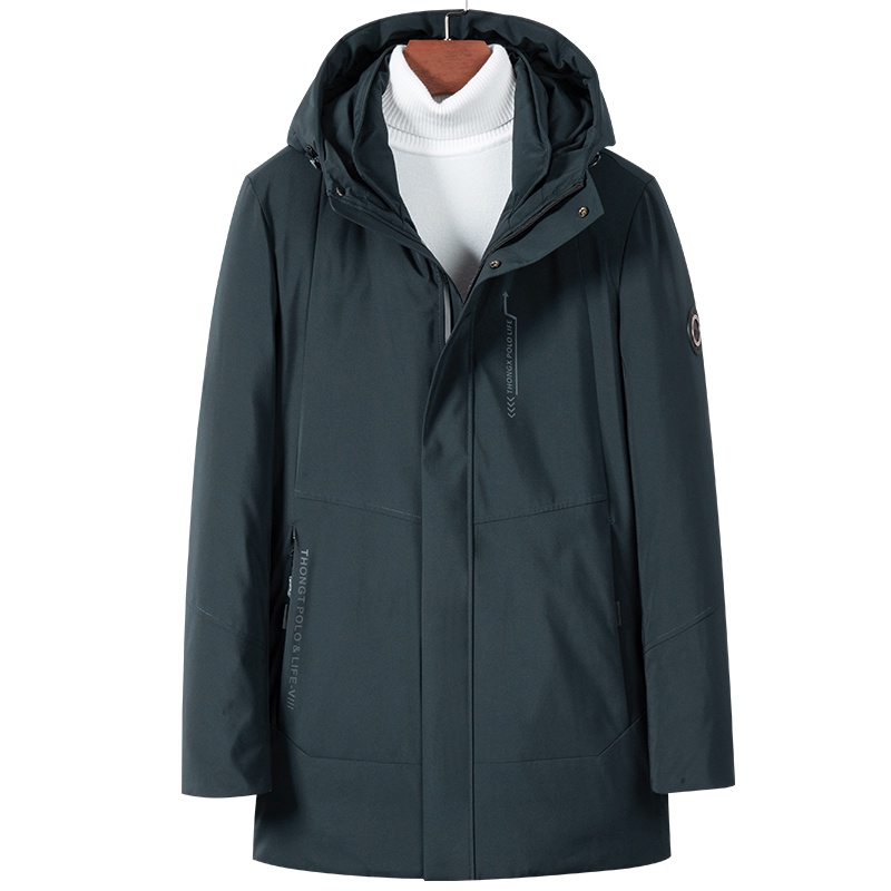 雅鹿男装加厚冬季青年连帽男士羽绒服休闲男款防寒服外套14730783