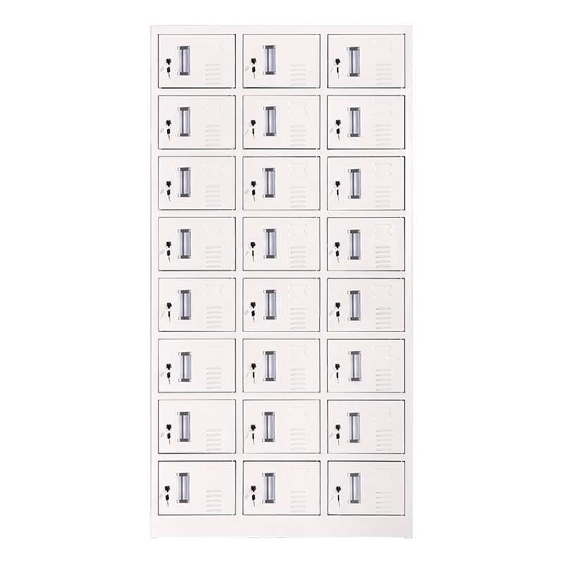 汉诺鑫威钢制办公文件柜铁皮柜矮柜资料密码带锁凭证档案员工储物更衣柜子二十四门更衣柜