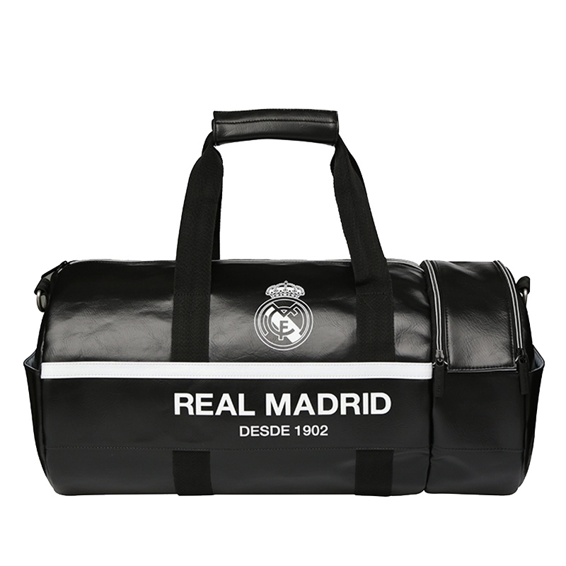 皇家马德里Realmadrid官方正品时尚男女士多功能大容量手提运动户外健身训练商旅行电脑单肩挎书包背包黑色