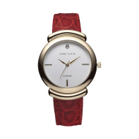 安妮克莱因（ANNE KLEIN）璀璨永恒系列钻石镶嵌石英腕表女简约小牛皮表带AK/2358SVRD