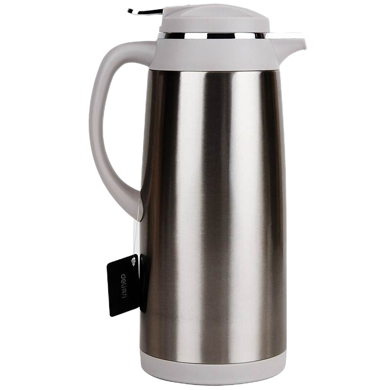 得力8961保温壶(本色)(个)1.5l玻璃内胆保温壶 家用保温瓶 不锈钢真空热水瓶 办公区水壶 咖啡壶 大容量暖水壶