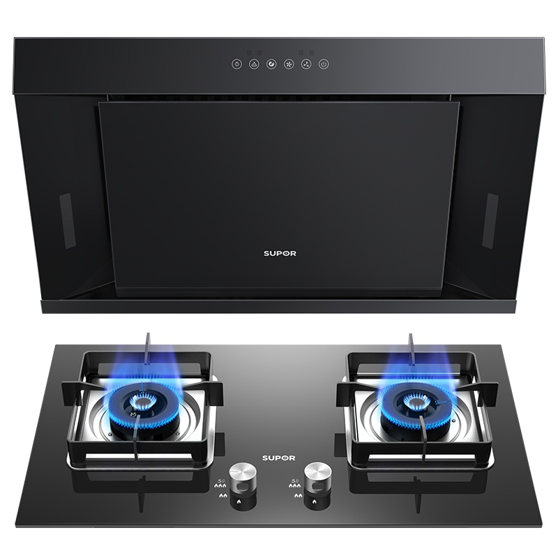 苏泊尔(SUPOR)NJ26+P10抽吸油烟机燃气灶烟灶套餐套装 触控式灶具套餐自动清洗20立方(液化气)