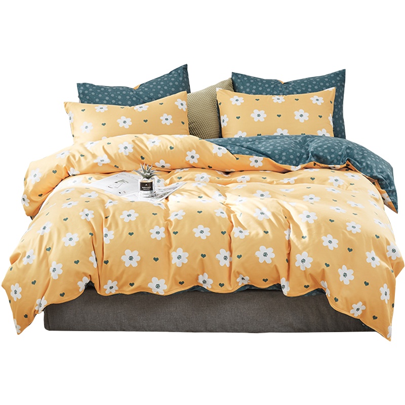 梦洁(MENDALE) 印花四件套加厚保暖床单被套秋冬新品