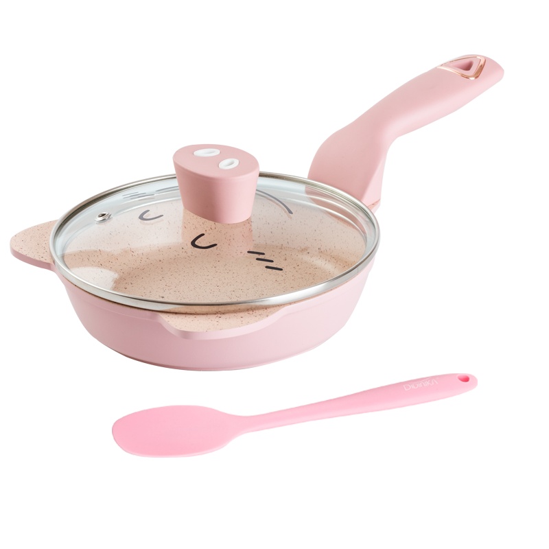 迪迪尼卡(Didinika)金猪侠辅食锅婴儿奶锅16cm小锅平底煎锅麦饭石不粘锅多功能一体锅