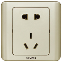 西门子（SIEMENS）开关电源插座86型面板远景金棕系列五孔USB一开带16A空调插座