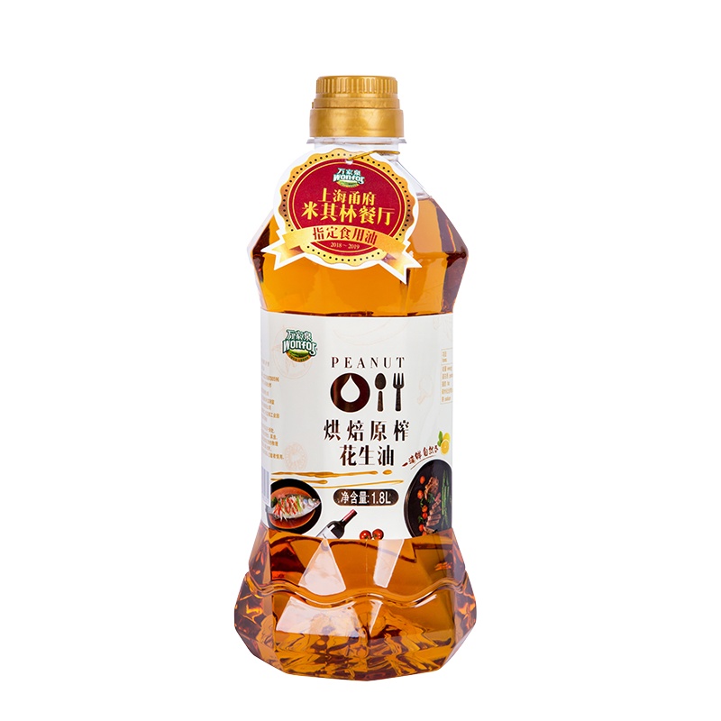 万家泉烘焙原榨花生油1.8L