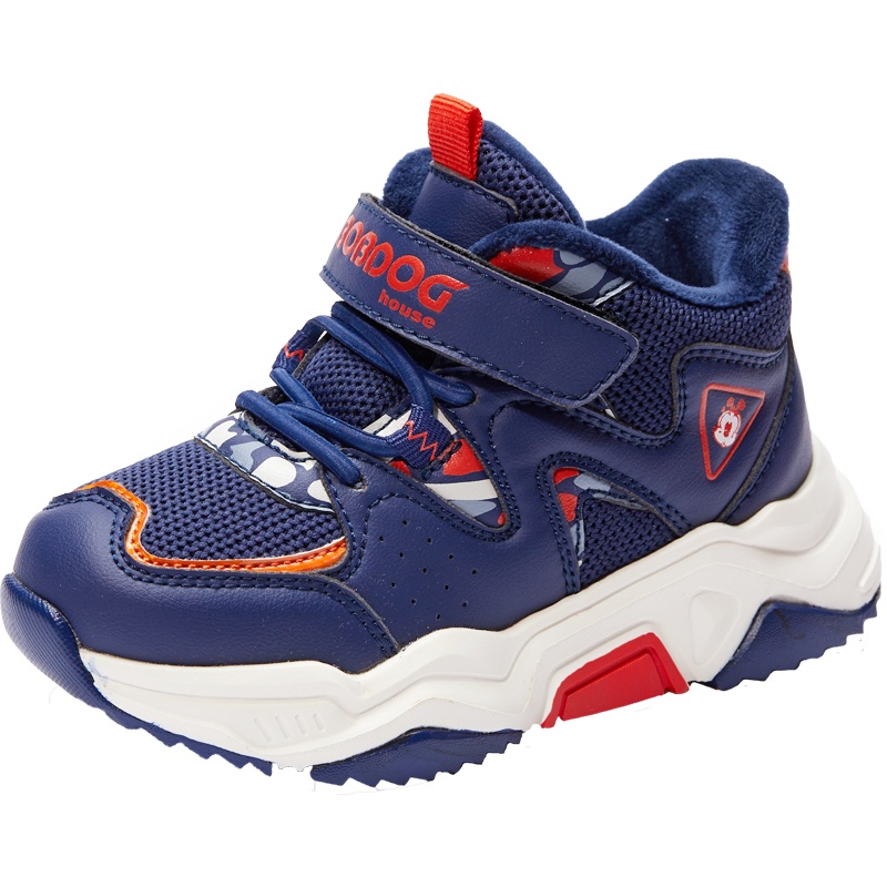 巴布豆house儿童二棉鞋加绒男童运动鞋2019新款冬季加厚女童鞋子