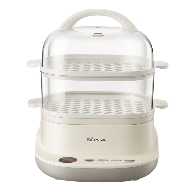 小熊(bear)电蒸锅2层迷你小型 多功能家用大容量6L升 加厚自动断电电热锅电蒸笼蒸蛋器微电脑式 DZG-C60A1