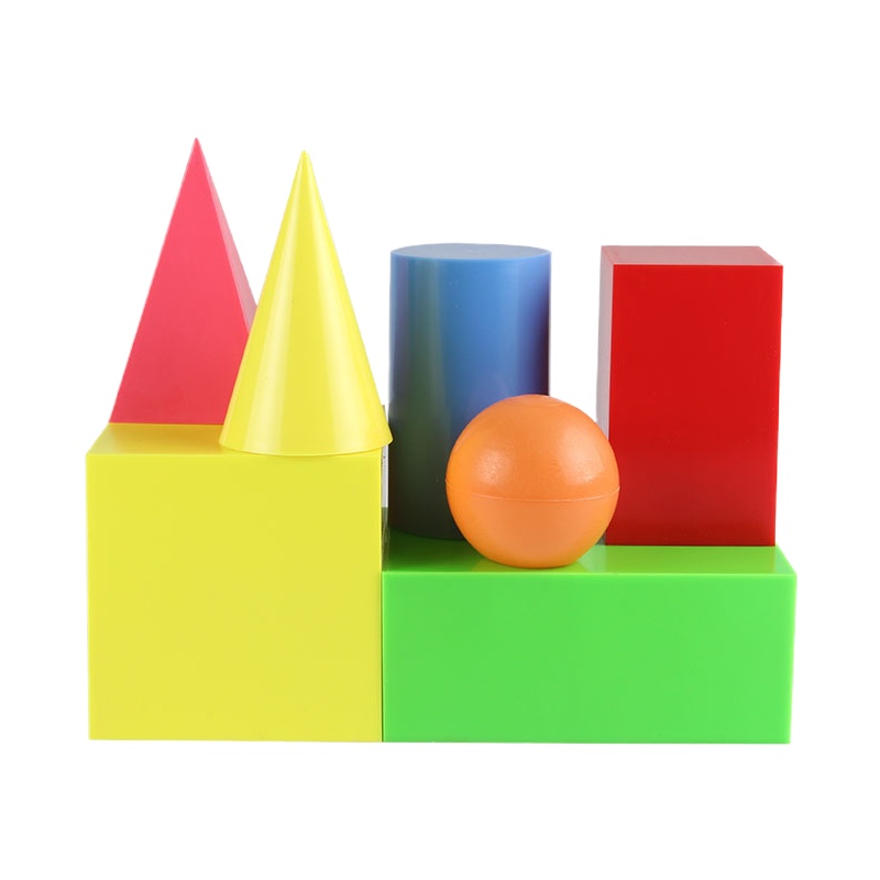 几何形体模型7件套 长正方体 等底等高圆柱圆锥