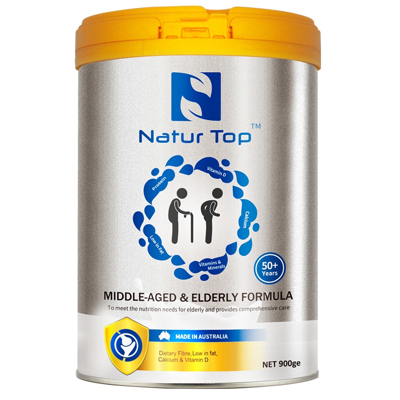 澳洲原装进口 诺崔特(Natur Top) 中老年成人奶粉 脱脂高钙高蛋白多维牛奶粉(无蔗糖) 900g*1罐装