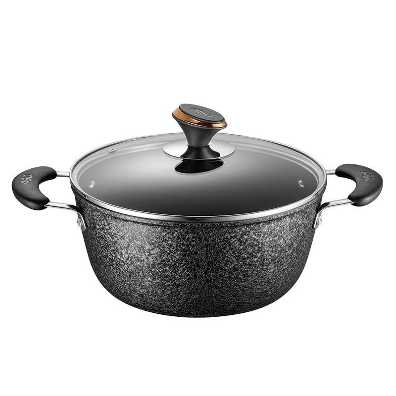 爱仕达(ASD) 汤锅TL20C3WG 冰裂纹汤锅 不挑灶磁炉明火通用 20CM可视锅盖 轻油少烟聚热节能