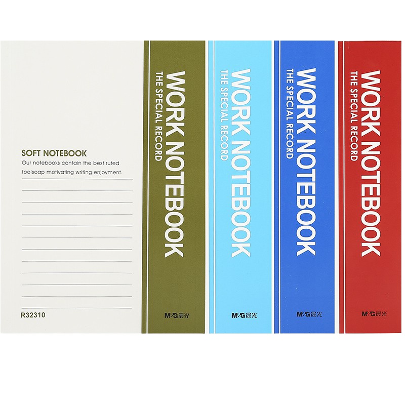 晨光(M&G)文具32K30页办公笔记本 多色简约记事本 会议记录软抄本 学生笔记本子 10本装R32310