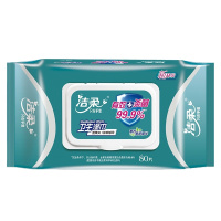 洁柔卫生湿巾(C&S) 加厚80片*1包 99.9%杀菌清洁祛菌清洁呵护肌肤清爽不粘腻 湿纸巾(5盒起拍)