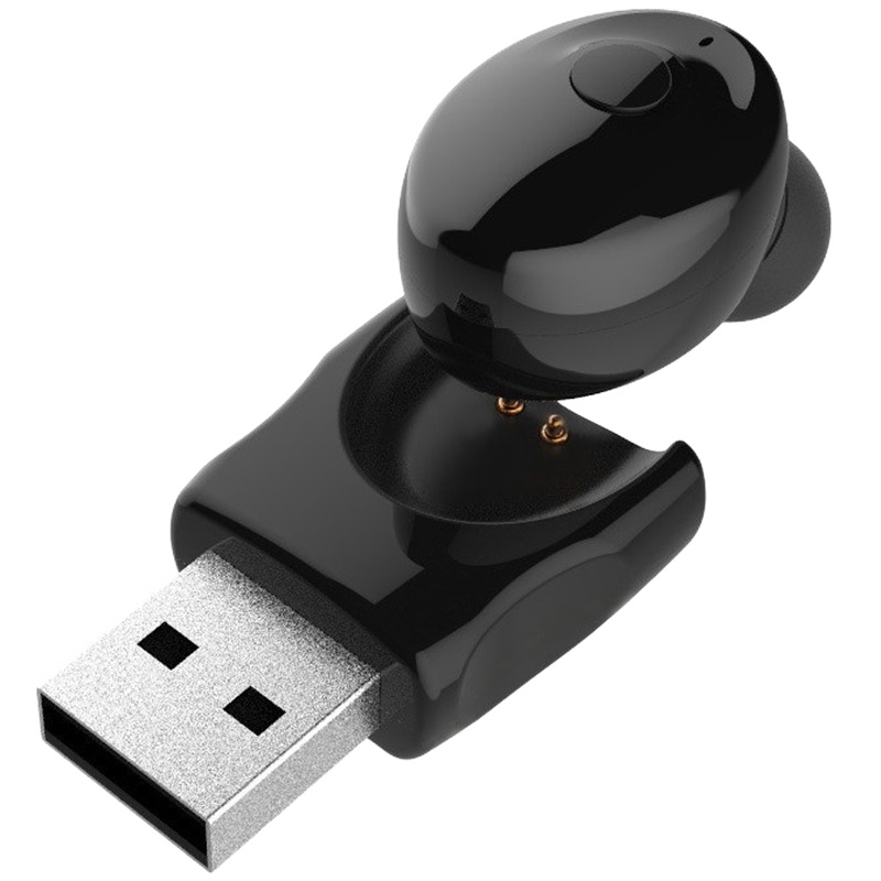 YOCY车载蓝牙耳机USB充电入耳式无线迷你隐形5.0蓝牙开车司机便携无线耳机闪充mini运动健身跑步蓝牙耳机黑色