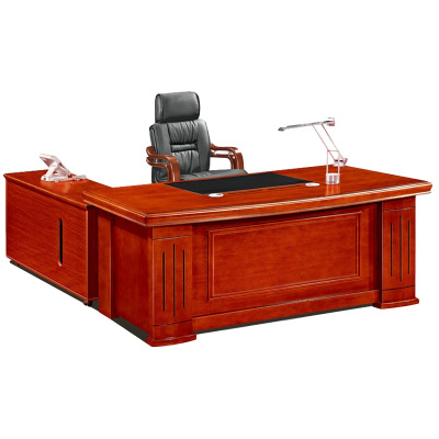 逐鹿中原大班台中班台实木皮老板桌油漆办公桌TY018经理主管办公桌