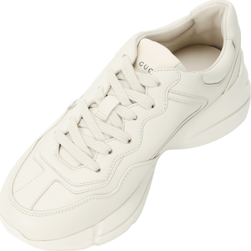 预售 古驰GUCCI Rhyton 老爹鞋 皮带标识粒面皮528892 女士低帮鞋运动鞋