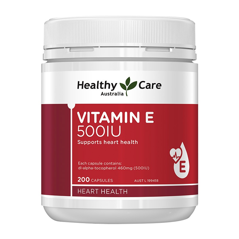 [内养外调]Healthy Care 维生素E胶囊 500IU 200粒/瓶 澳洲进口 241克