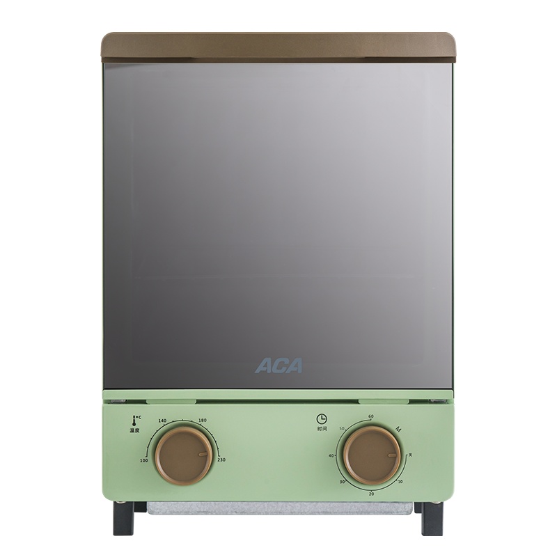 ACA北美电器12L复古网红电烤箱ATO-M12D迷你家用高颜值 晶钻内腔三层烤槽