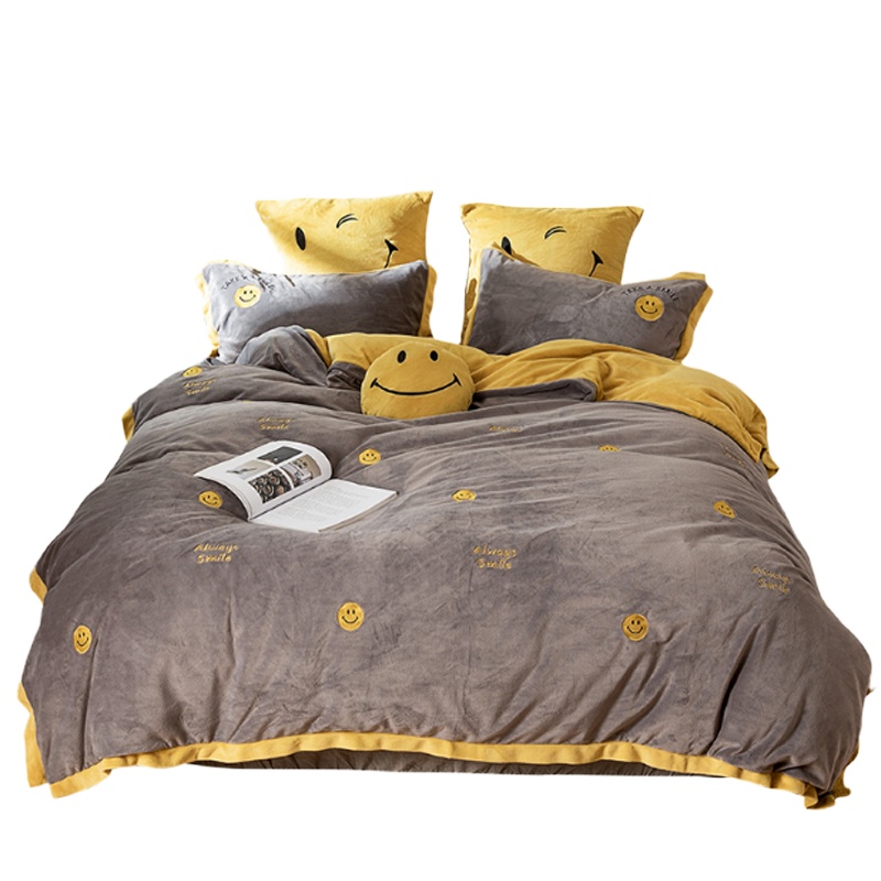 维科家纺落蝶家纺珊瑚绒或者牛奶绒保暖套件