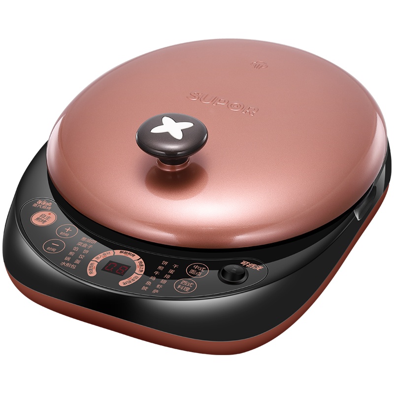 苏泊尔(SUPOR)电饼铛家用多功能双面加热可拆洗蒸汽烤盘25mm加深不粘烤盘煎饼烙饼锅三明治机煎烤机JD30RQ803