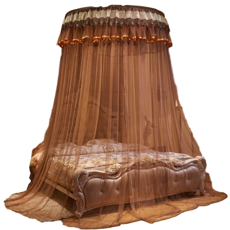 绘窝(HuiWo)家纺 吊顶蚊帐 公主风圆顶蚊帐免安装吊顶蚊帐蒙古包圆顶1.2米直径所有床通用