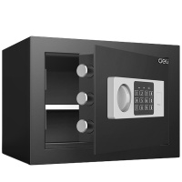 得力(deli)保险柜 高25cm小型入墙入柜保险箱 办公家用电子密码保管箱92620