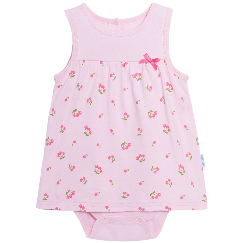 贝贝怡婴儿包屁衣夏季纯棉女宝宝三角哈衣新生儿包屁裙172B010