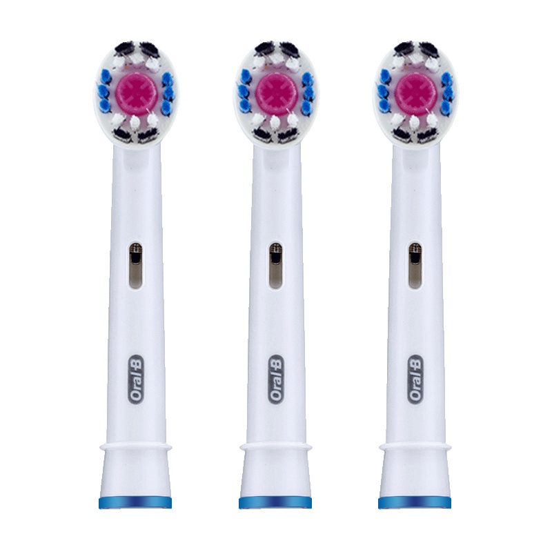 博朗(BRAUN)欧乐B(Oralb)电动牙刷头 3支装 抛光杯 适配成人2D/3D全部型号 EB18-3 德国进口
