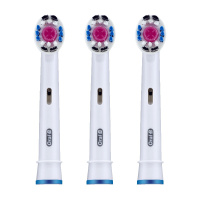 博朗(BRAUN)欧乐B(Oralb)电动牙刷头 3支装 抛光杯 适配成人2D/3D全部型号 EB18-3 德国进口