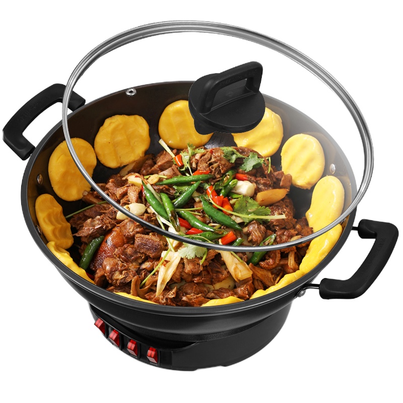 荣事达(Royalstar)多功能电炒锅家用电火锅炒菜多功能电热锅优质一锅多用锅RDAF-32无笼