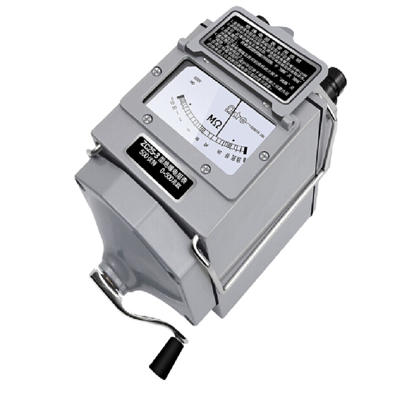 DODEM ZC25B-3 兆欧表摇表 绝缘电阻测试仪测量仪电工电阻表 ZC25B-3铝壳500V/500M