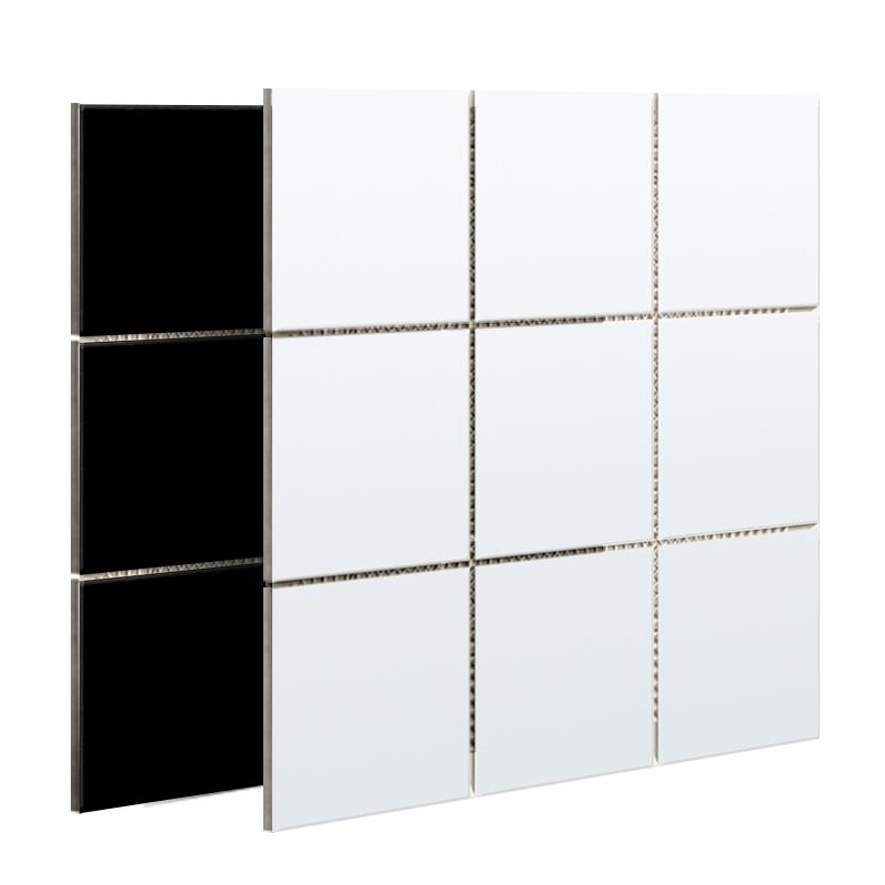 斯米克马赛克卫生间厨房浴室台九宫格北欧小白黑墙地瓷砖300x300