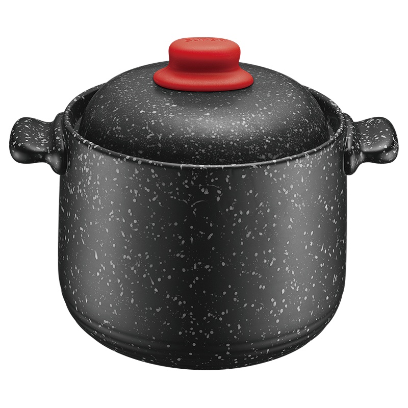 苏泊尔(SUPOR)砂锅汤锅陶瓷煲炖锅耐热中药煲粥煲星星石系列汤煲明火专用 4.5升 TB45N1送硅胶汤勺,竹垫,手套