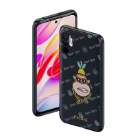 ESCASE Redmi红米note10pro手机壳保护套note10高清透明软浮雕手感不沾10S气囊防摔动漫情侣熊出没