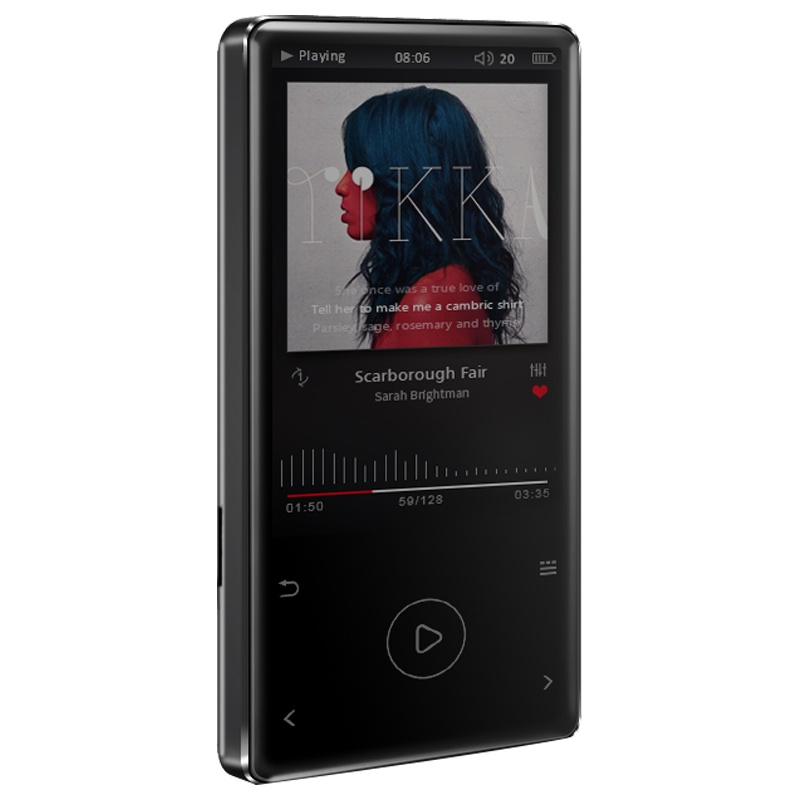 UnisCom X11黑色8G 2.4英寸大屏无损mp3音乐播放器金属插卡触摸mp4电子书随身听