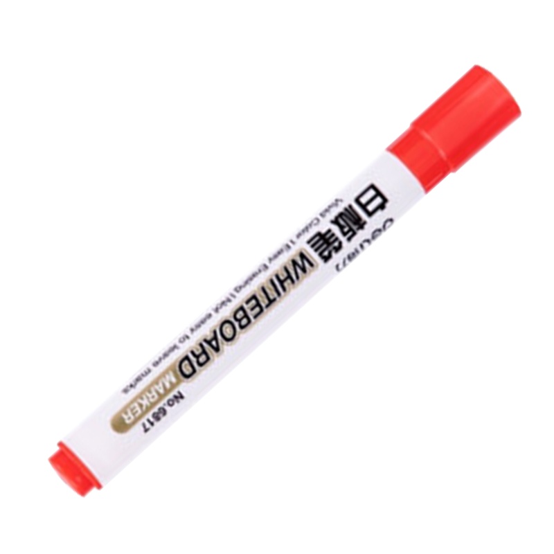 得力6817白板笔 水性 可擦白板笔 办公会议白板笔套装 10支装 红色