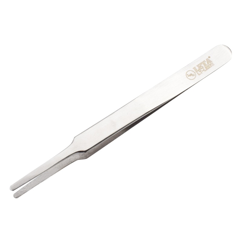 勒塔(LETA)120mm不锈钢防磁加硬扁平嘴镊子LT-LE272