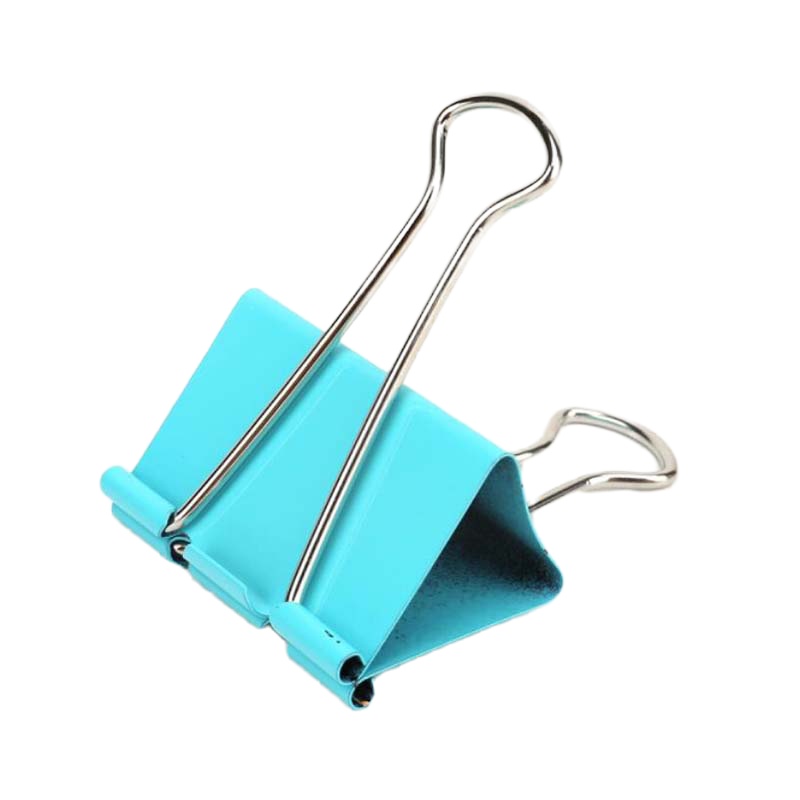 得力(deli)24只32mm彩色长尾夹票夹 3#金属燕尾夹票据夹子 8553ES办公用品