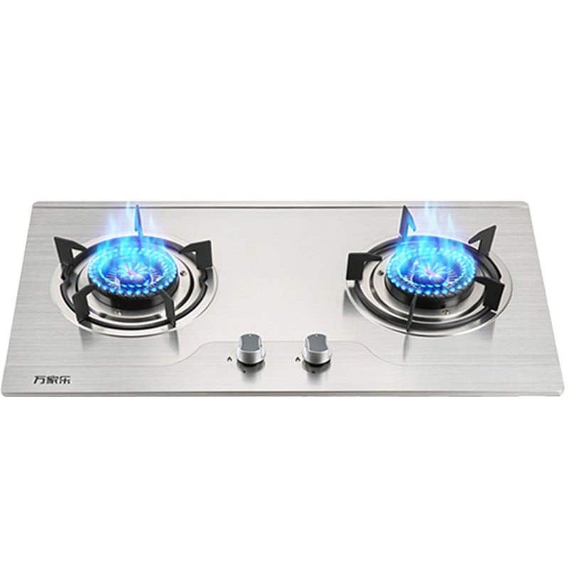 万家乐（Macro）燃气灶JZY-K100 一级能效 4.0KW台嵌两用式不锈钢面板 液化气