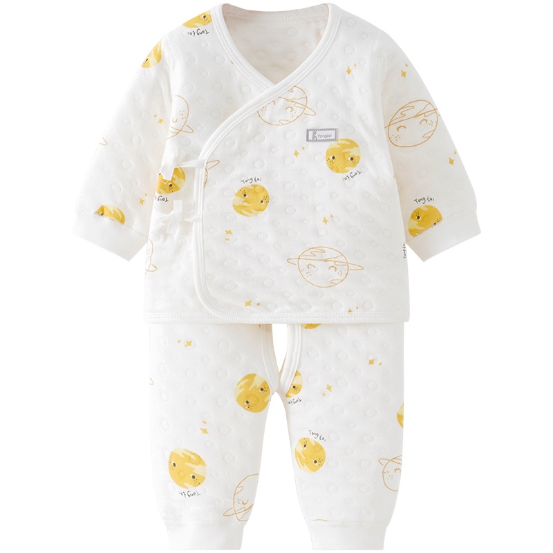 童泰(TONGTAI)0-3月新生婴儿男女宝宝家居内衣系带和服保暖套装 儿童内衣内裤系列