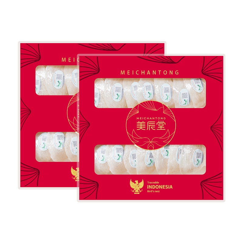 美辰堂孕妇滋补燕窝100g三角盏印尼白燕原装进口正品干盏溯源金丝燕窝