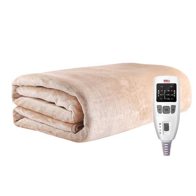 南极人 双人电热毯 电褥子 法兰绒 双控双温 安全保护 除湿排潮 1.8*1.5米