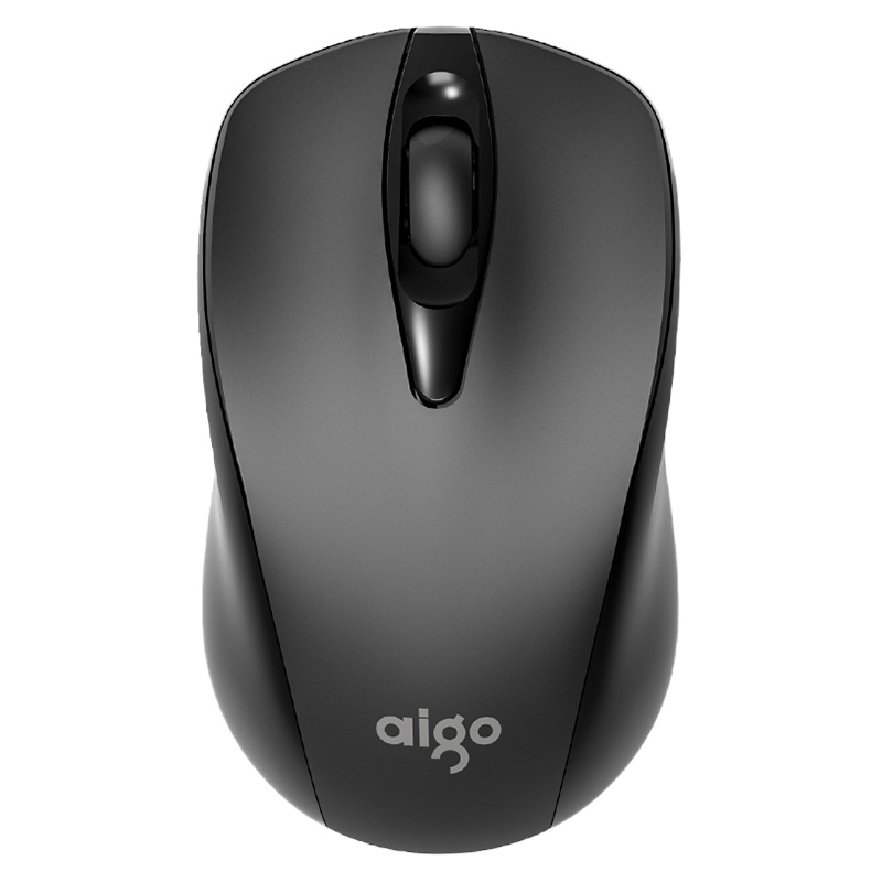 爱国者 (AIGO) 无线鼠标 办公鼠标 便携鼠标 商务办公笔记本台式机鼠标 需安装电池版Q34 黑色