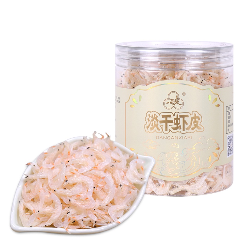 一品爽淡干虾皮88g非特级淡干无盐海米虾米干货补钙宝宝婴儿