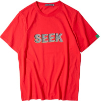 黑鲸字母印花短袖T恤209夏季短t男女同款CNTBJ29143A